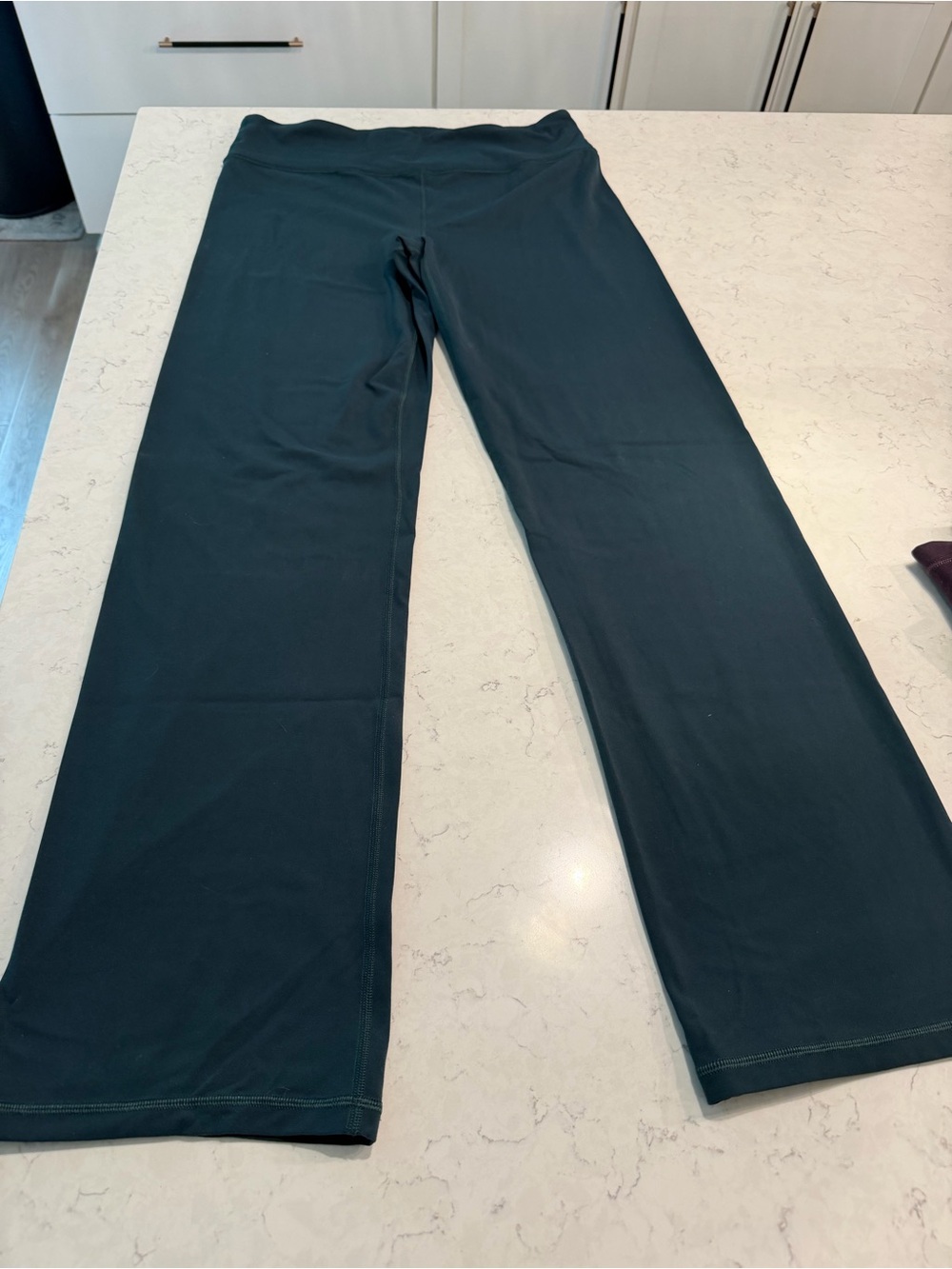 Athleta Girls Dark Teal Wide-Leg Active Leggings